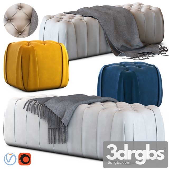 Ulivi fly poufs 2 3dsmax Download - thumbnail 1