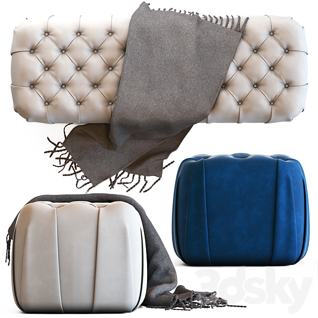 Ulivi fly poufs 3DS Max Model - thumbnail 2