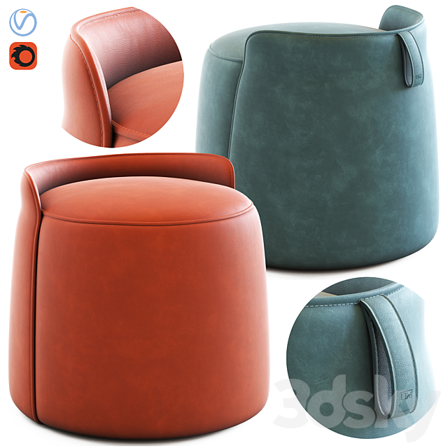 Ulivi lilas pouf 3DSMax File - thumbnail 1