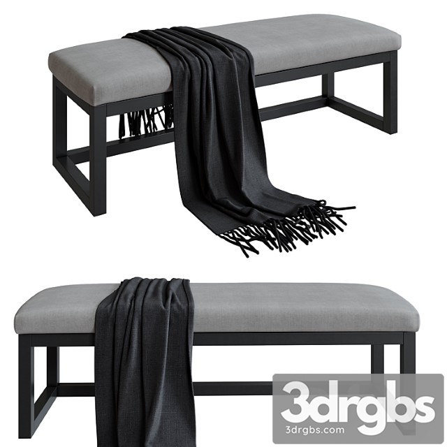 Upholstered bench yola 2 3dsmax Download - thumbnail 1