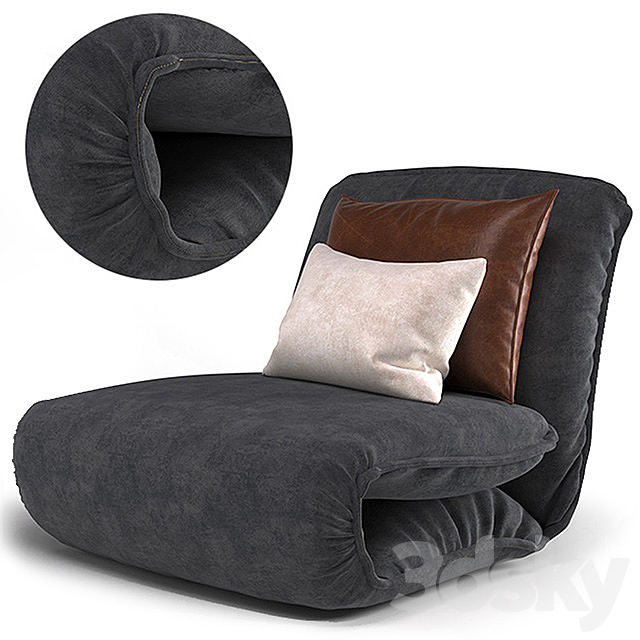 Velvet Lounge Armchair 3DSMax File - thumbnail 1