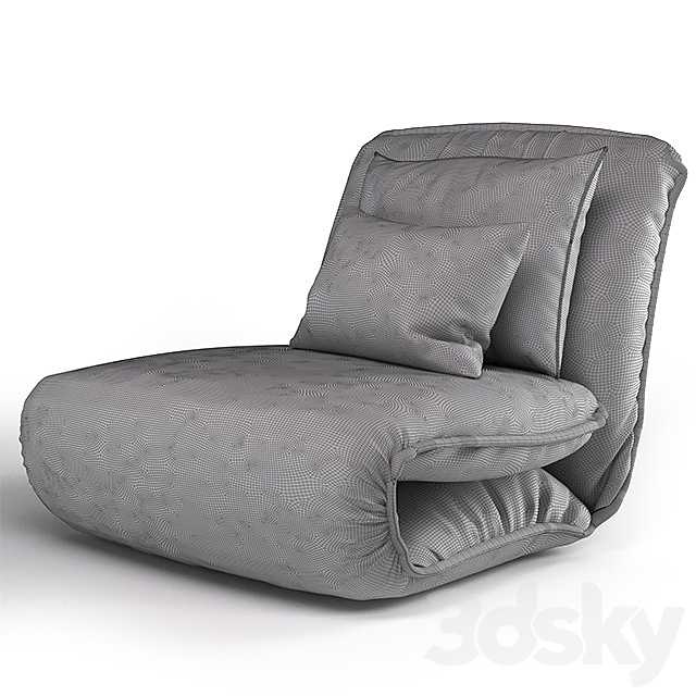 Velvet Lounge Armchair 3DSMax File - thumbnail 3