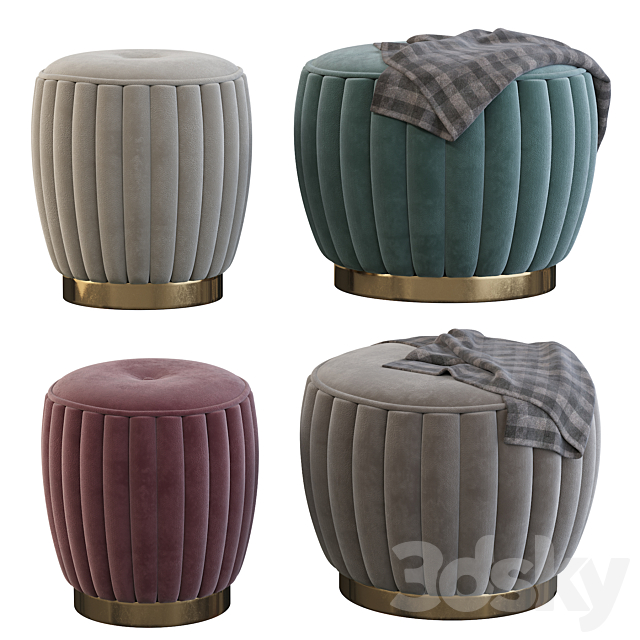 Velvet pouf 3DSMax File - thumbnail 1