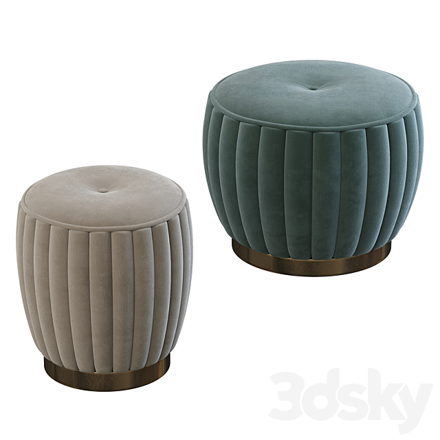 Velvet pouf 3DSMax File - thumbnail 2