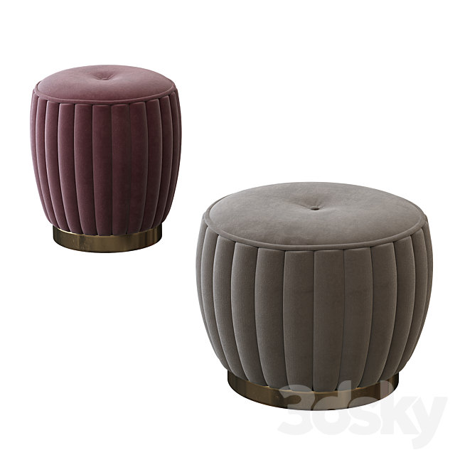 Velvet pouf 3DSMax File - thumbnail 3