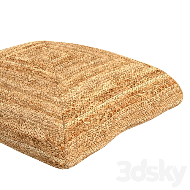 VG Tex Jute Floor Cushoin 3DS Max Model - thumbnail 2