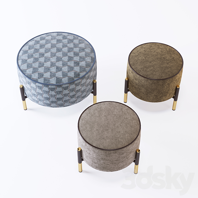 Vittoria Frigerio Araldo pouf 3DSMax File - thumbnail 2