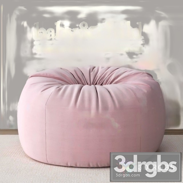 Washed Velvet Bean Bag  3dsmax Download - thumbnail 1