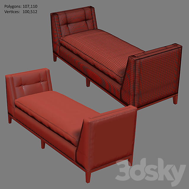 WENDELL Bench 3DSMax File - thumbnail 5