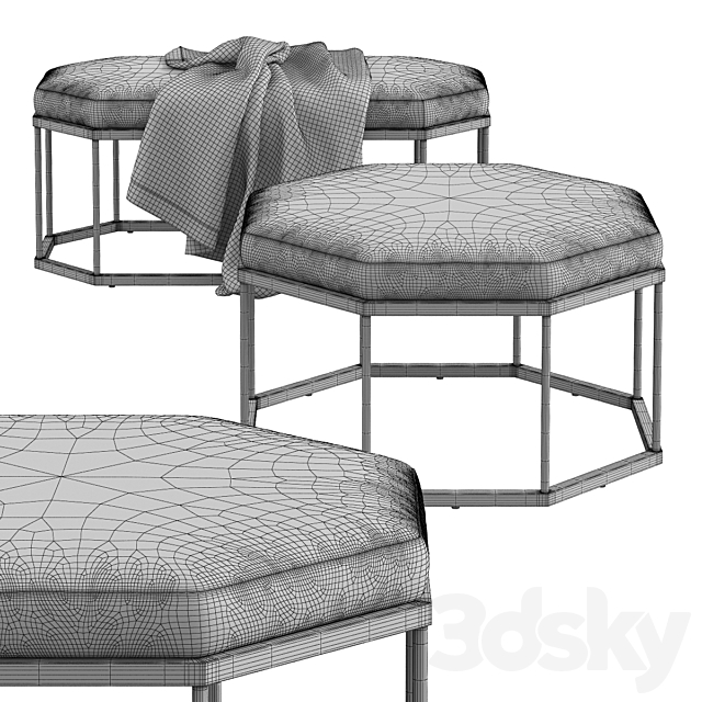 West Elm _ Roar + Rabbit ™ Geo Ottoman 3DSMax File - thumbnail 3