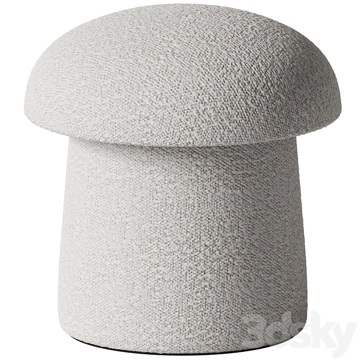 West Elm – Sarah Sherman Mushroom Pouf 3DS Max Model - thumbnail 1