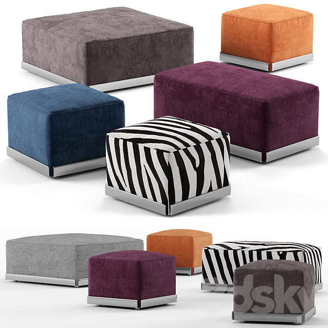 West poufs – Minotti 3DSMax File - thumbnail 1