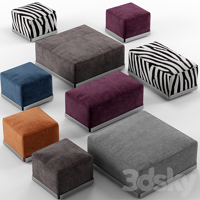 West poufs – Minotti 3DSMax File - thumbnail 2