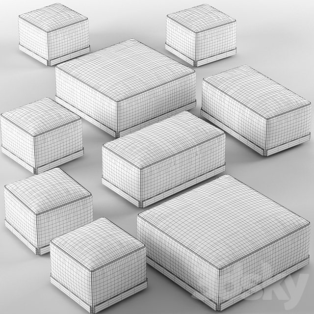 West poufs – Minotti 3DSMax File - thumbnail 3