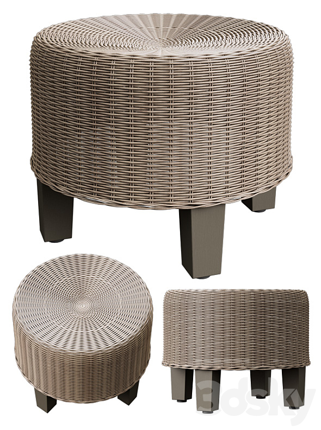 Wicker ottoman Ikea Sky 3DSMax File - thumbnail 1