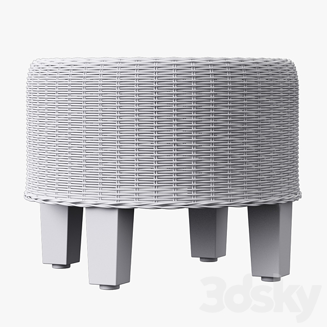 Wicker ottoman Ikea Sky 3DSMax File - thumbnail 2