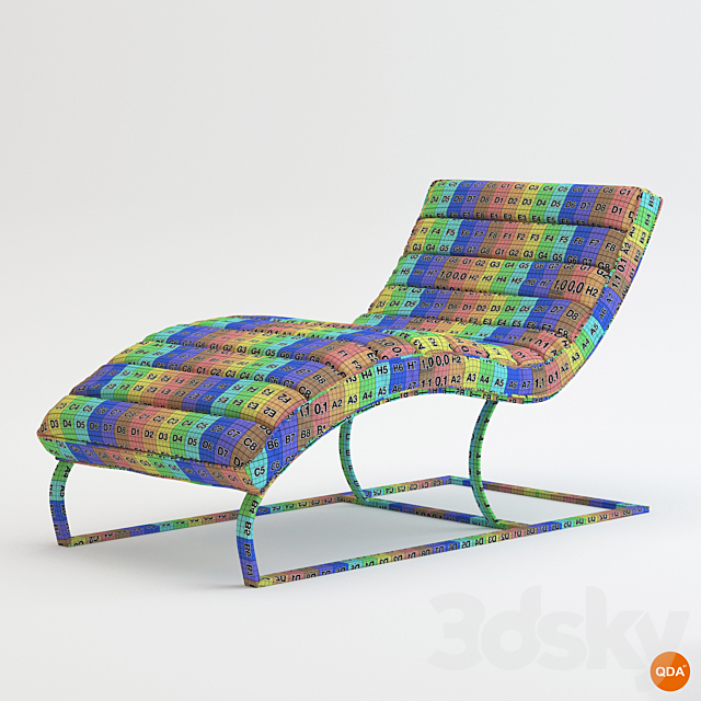 Wildon Home Chaise 3DS Max Model - thumbnail 2