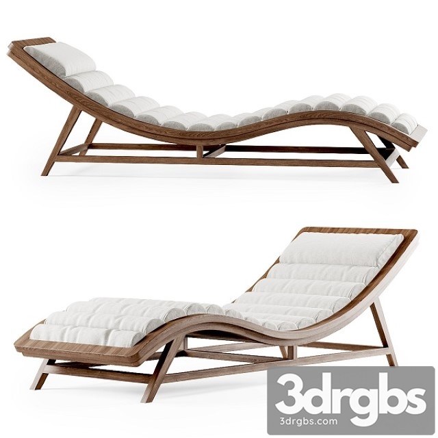 Wooden Chaise Lounge 3dsmax Download - thumbnail 1