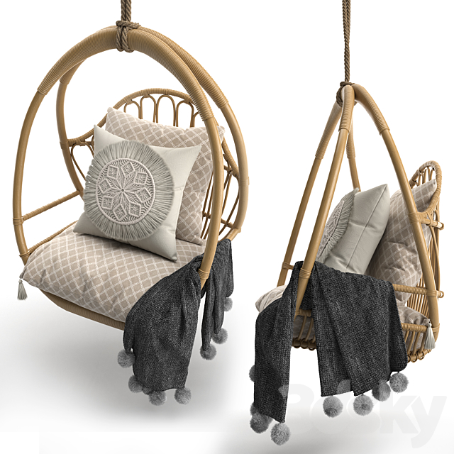 Woven hanging chair 3DSMax File - thumbnail 3