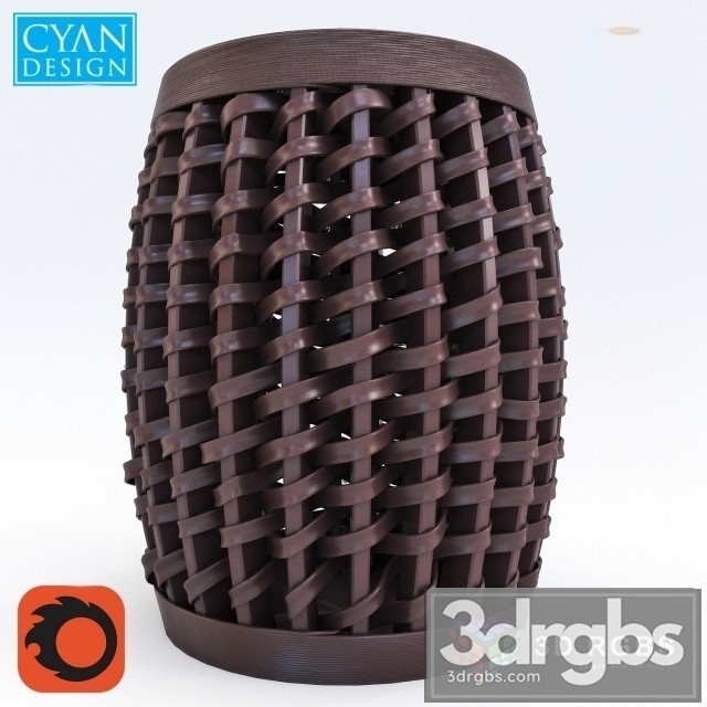 Woven Sienna Stool 3dsmax Download - thumbnail 1