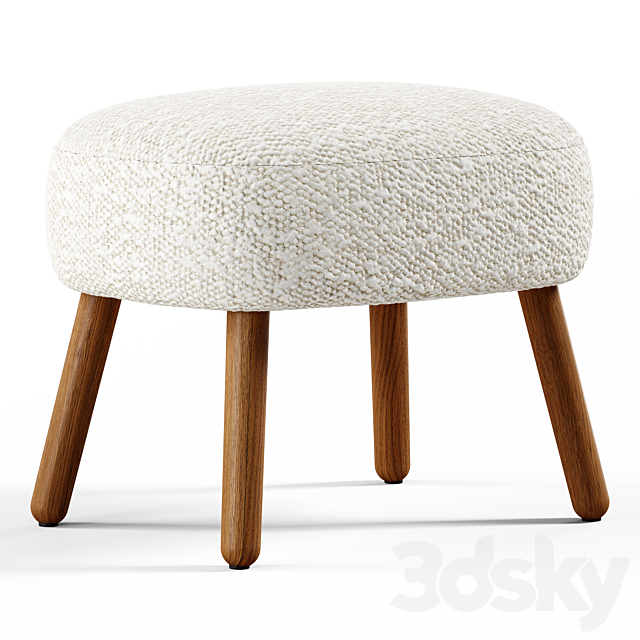 Zara Home – Terry footrest stool 3ds Max - thumbnail 1