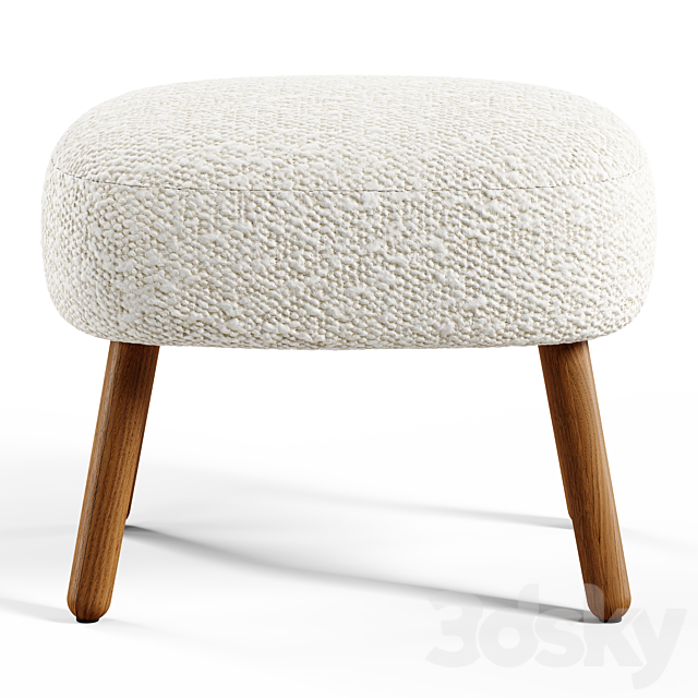 Zara Home – Terry footrest stool 3ds Max - thumbnail 2