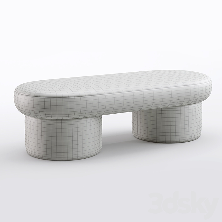 Zuster Cloud Sculptured Ottoman 3DS Max Model - thumbnail 2