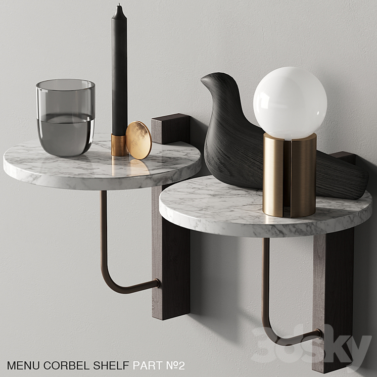 140 Menu Corbel Shelf by Kroyer Saetter Lassen P02 3DS Max Model - thumbnail 1