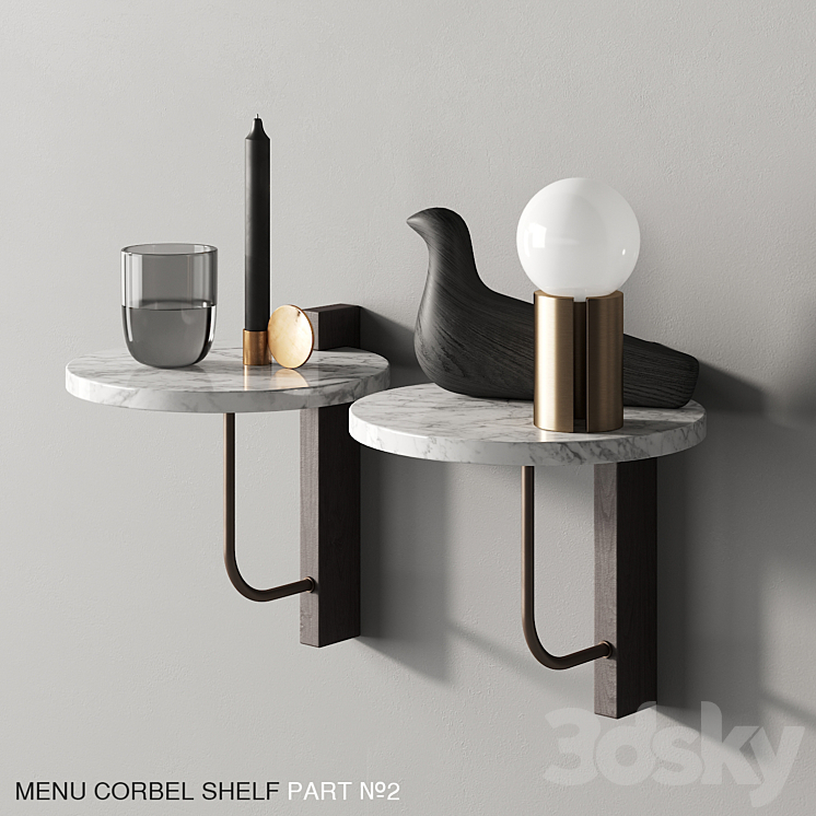 140 Menu Corbel Shelf by Kroyer Saetter Lassen P02 3DS Max Model - thumbnail 2