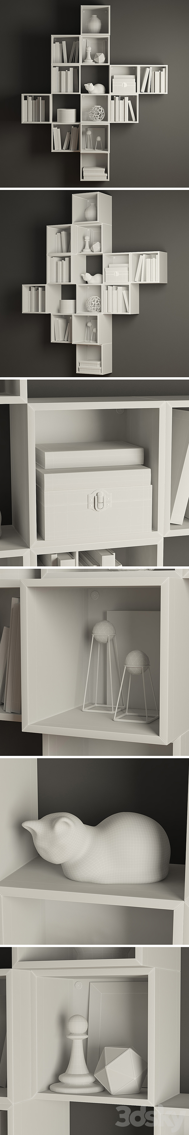 A combination of wall cabinets Eke . 3DS Max Model - thumbnail 3