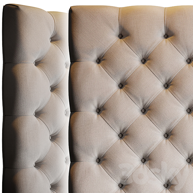 A Minimoon Cliveden Upholstered Headboard 3DS Max Model - thumbnail 2