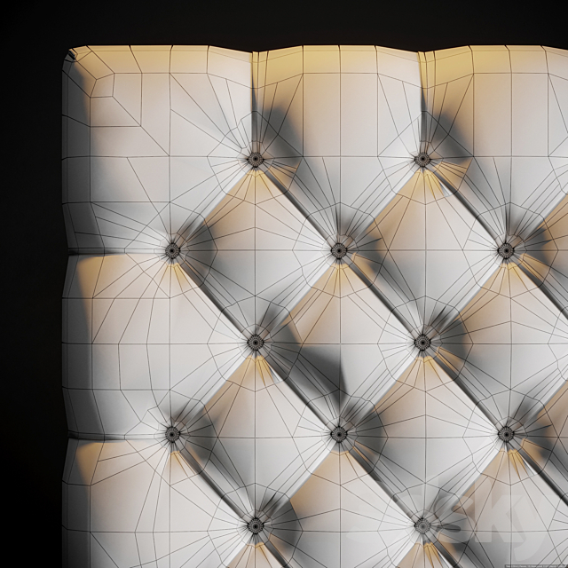 A Minimoon Cliveden Upholstered Headboard 3DS Max Model - thumbnail 3