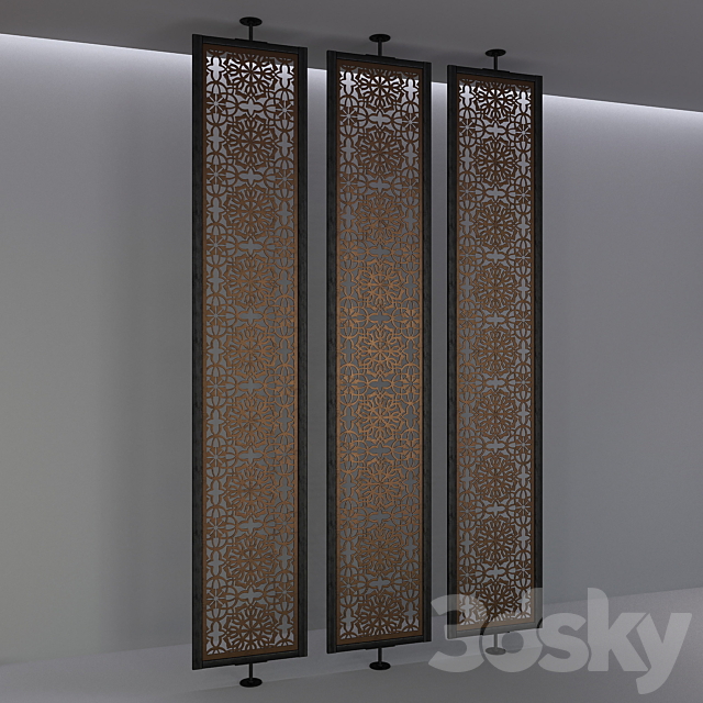 Aluminum screen Saraya 3DS Max Model - thumbnail 2