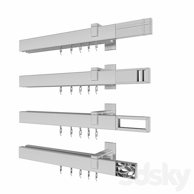 Artex high-tech cornice 3DSMax File - thumbnail 5