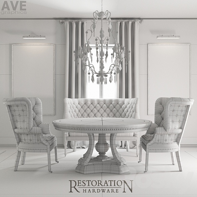 AVE Restoration Hardware English 19th c. 3DSMax File - thumbnail 2