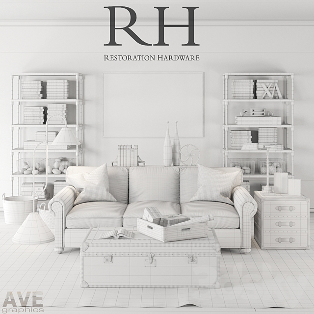 AVE Restoration Hardware Loft set 3DSMax File - thumbnail 2