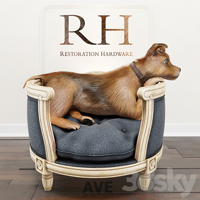 AVE RH Louis Pet Bed 3DSMax File - thumbnail 1