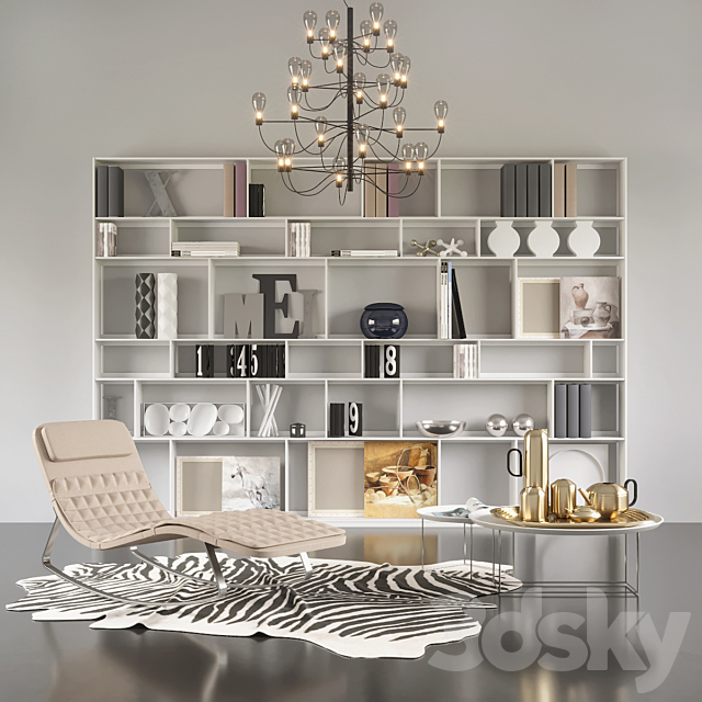 B & b Italia Decor Set 2 3DSMax File - thumbnail 1