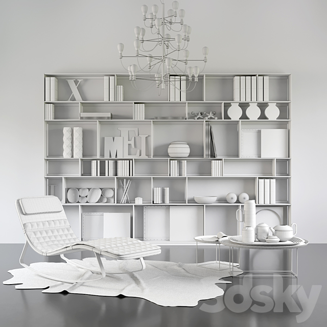 B & b Italia Decor Set 2 3DSMax File - thumbnail 3