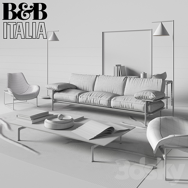 B & B Italia Sofa Diesis 3DSMax File - thumbnail 3