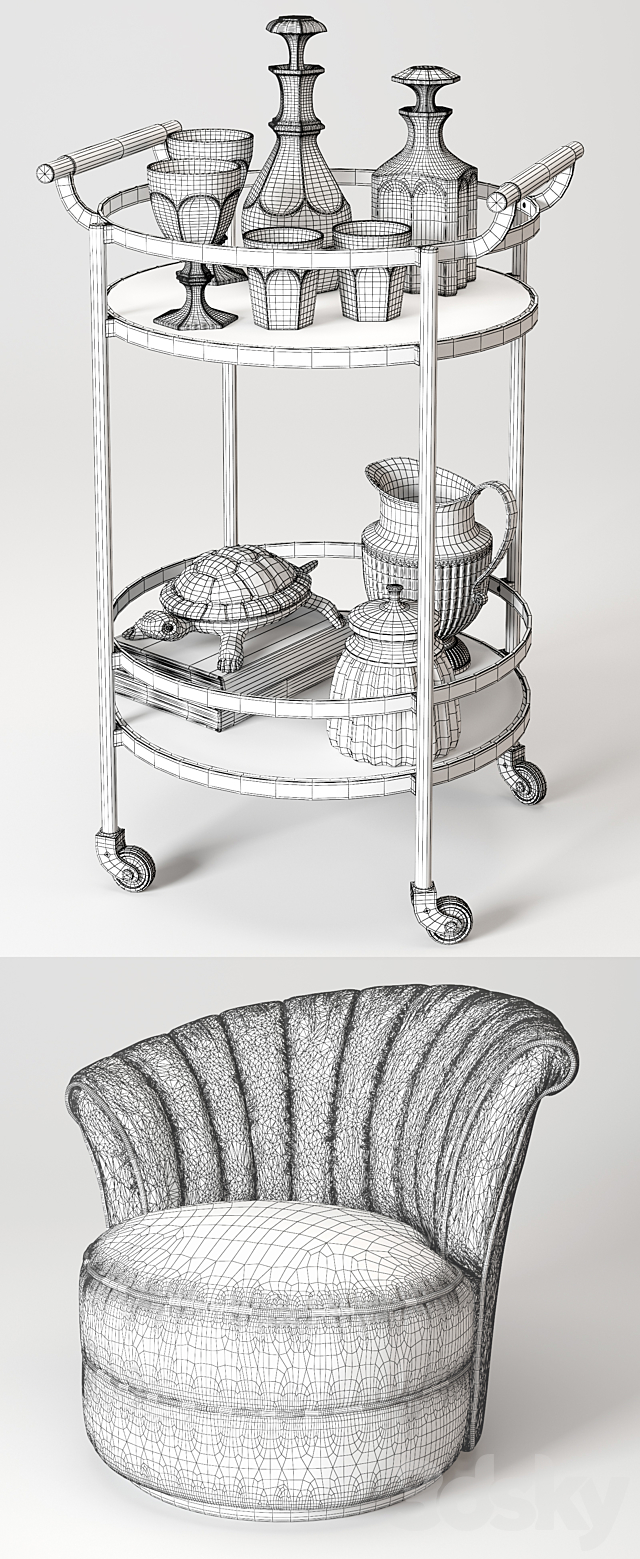 BAR Cart 3DSMax File - thumbnail 3