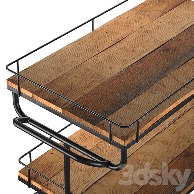 bar trolley Restoration Hardware 3DS Max Model - thumbnail 3