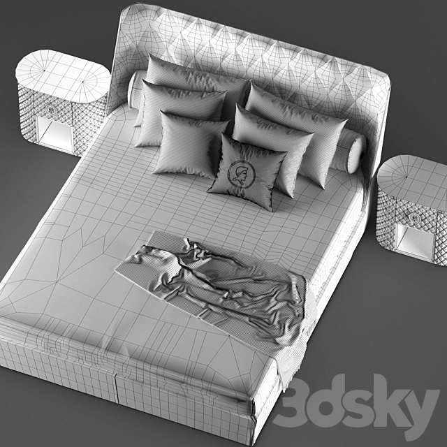 Bed Alberta Salotti Grace 3DSMax File - thumbnail 3