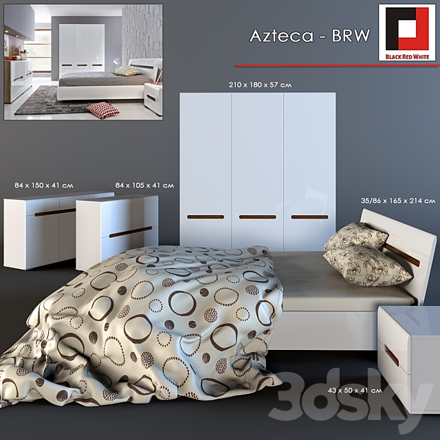 Bedroom set Azteca – BRW 3DSMax File - thumbnail 1