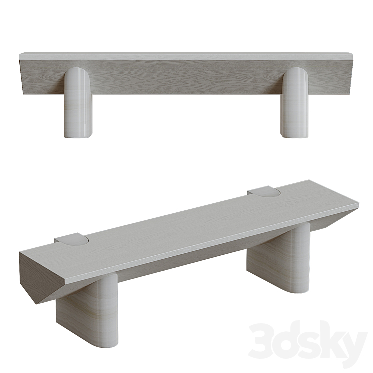 Bench by Charles Kalpakian 3DS Max Model - thumbnail 1