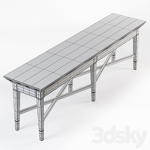 Bench Stafford 3DSMax File - thumbnail 2