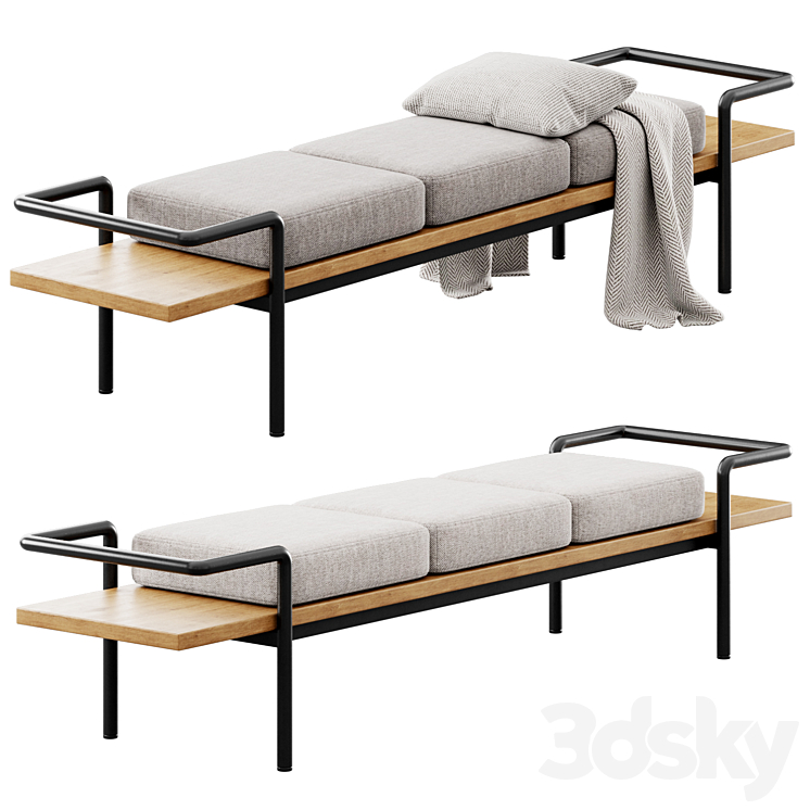 Bench T904 By Poltrona Frau 3DS Max - thumbnail 2