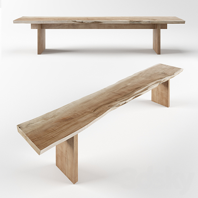 bench with “living edges” from the workshop IVAN CHUDOV 3DS Max Model - thumbnail 1