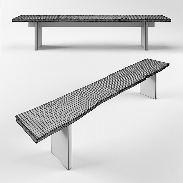 bench with “living edges” from the workshop IVAN CHUDOV 3DS Max Model - thumbnail 2