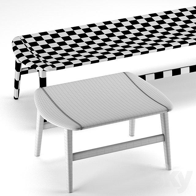 Benches Fynn. Minotti Italia 3DSMax File - thumbnail 3